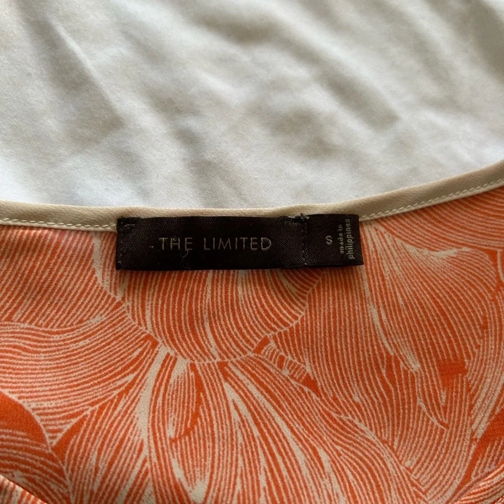 The Limited Orange and Cream Floral Blouse - Picture 3 of 6